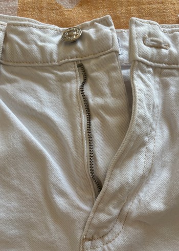 xs Beden beyaz Renk Zara Beyaz Bol Kesim Denim Etek