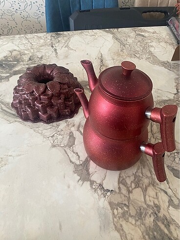 Granit çaydanlık takımı kek kalıbı
