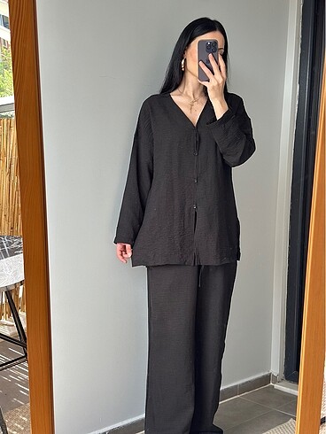 s Beden siyah Renk S beden massimo dutti keten takım