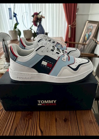 Tommy Jeans Beyaz Gri kadın Spor Ayakkabı