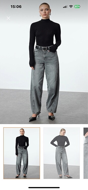 Gri Baggy Jeans