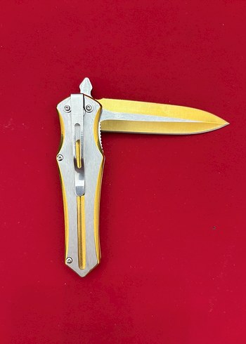  Beden altın Renk ORJİNAL M TECH GOLD RENK HANÇER MODEL CEP ÇAKISI