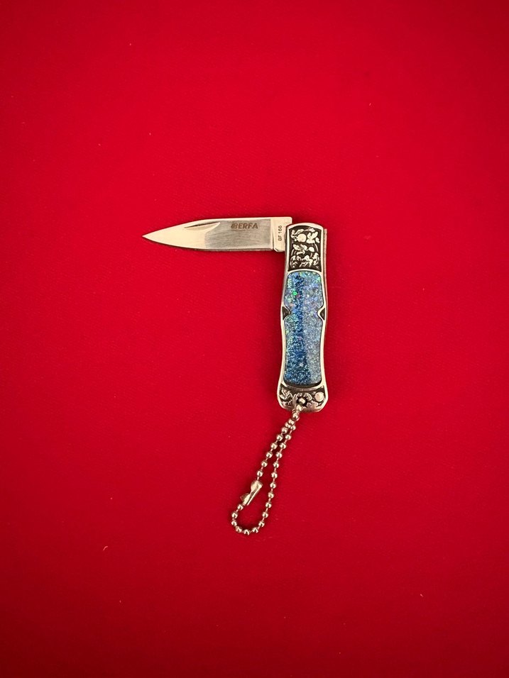 BERFA SEDEF KABZE GRAVÜR İŞLEMELİ KOLEKSİYONLUK MİNİ ÇAKI - Görsel 5