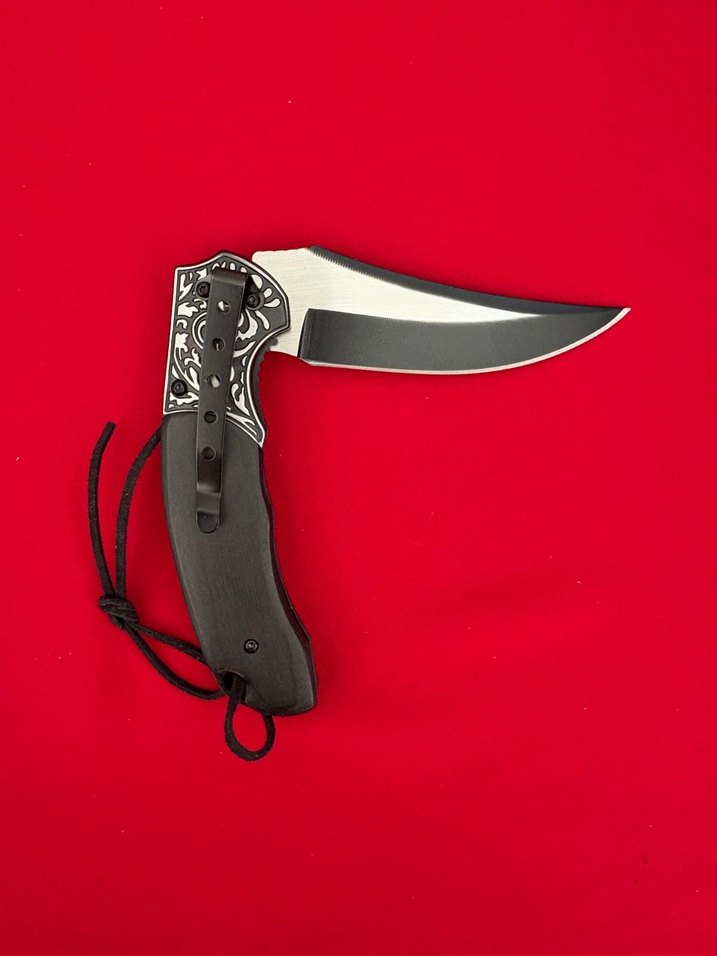 HABS BUGS HANÇER MODEL GRAVÜR İŞLEMELİ MAUN KABZE ÇAKI - Görsel 5