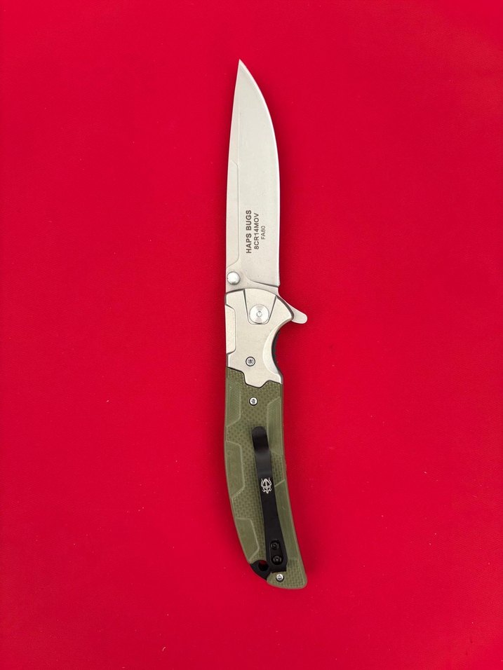 HAPS BUGS Hİ 10 KABZE D2 ÇELİK BÜYÜK BOY YARI OTAMATİK ÇAKI - Görsel 3