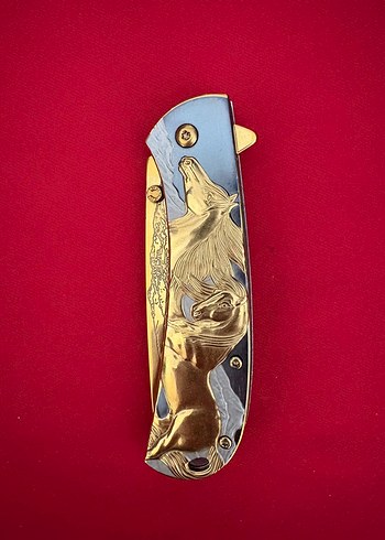 COLOMBİA FULL AT GRAVÜR İŞLEMELİ YARI OTAMATİK CEP ÇAKISI - Görsel 6