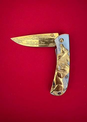 COLOMBİA FULL AT GRAVÜR İŞLEMELİ YARI OTAMATİK CEP ÇAKISI - Görsel 4