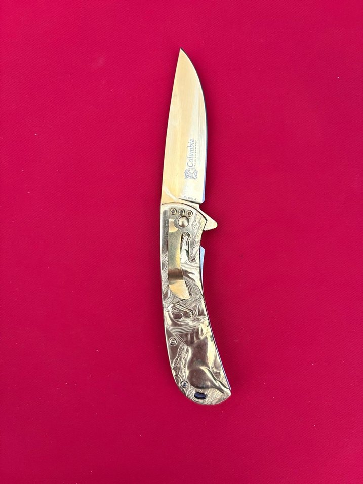 COLOMBİA FULL AT GRAVÜR İŞLEMELİ YARI OTAMATİK CEP ÇAKISI - Görsel 3