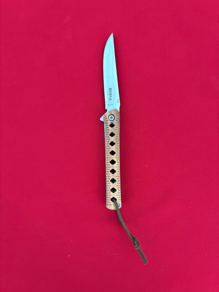 BERFA D2 ÇELİK MAUN AĞACI KABZE YARI OTAMATİK BEYEFENDİ ÇAKISI - Görsel 2