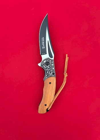 HABS BUGS HANÇER MODEL GRAVÜR İŞLEMELİ MAUN KABZE ÇAKI - Görsel 2