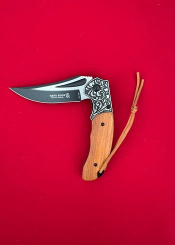 HABS BUGS HANÇER MODEL GRAVÜR İŞLEMELİ MAUN KABZE ÇAKI - Görsel 4