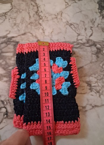 Makrame örgü kadın eldiven - Görsel 3