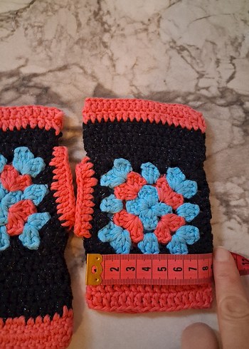 Makrame örgü kadın eldiven - Görsel 2