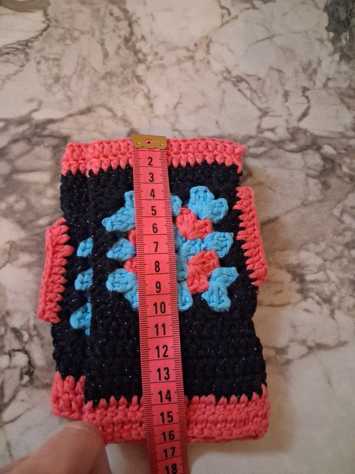 Makrame örgü kadın eldiven - Görsel 3