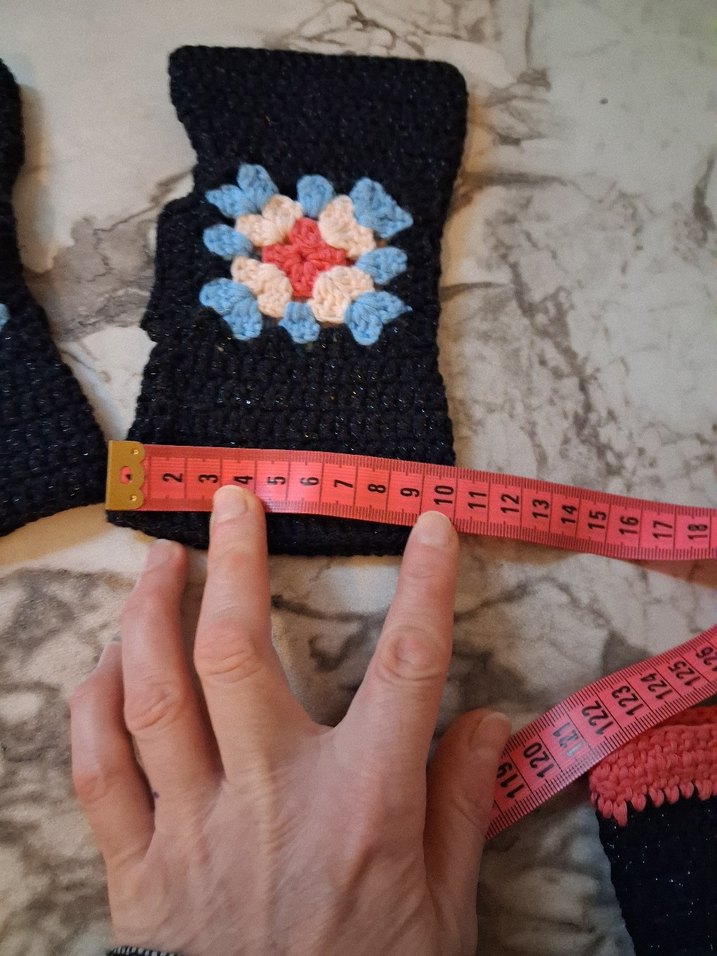 Makrame örgü kadın eldiven - Görsel 3