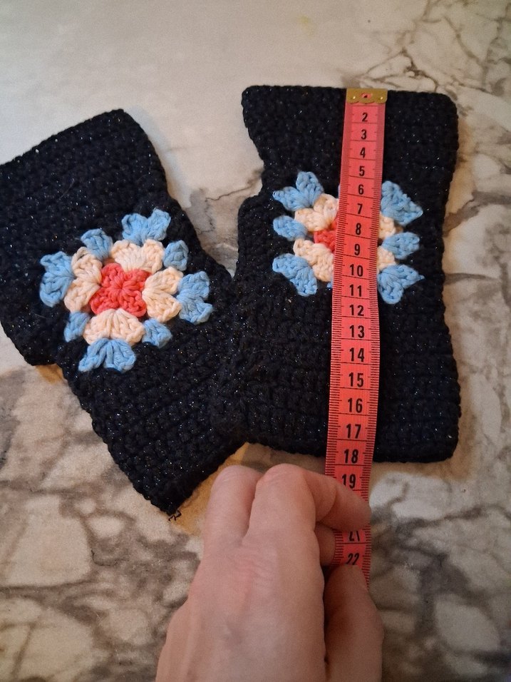 Makrame örgü kadın eldiven - Görsel 4