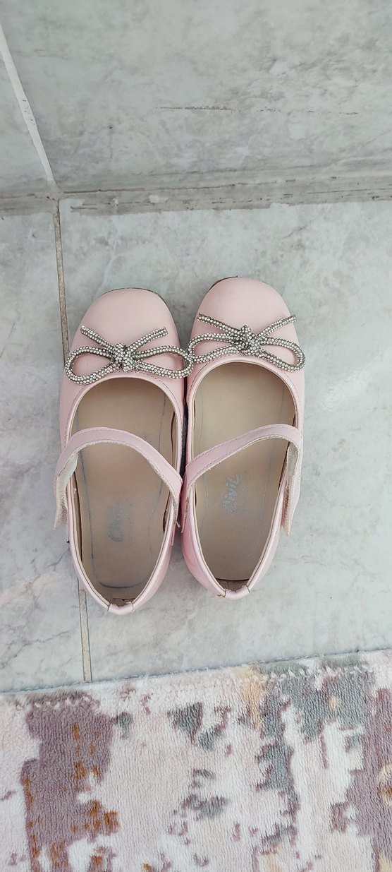 Pembe Fiyonk Detaylı Kız Babet ayakkabı - Görsel 2