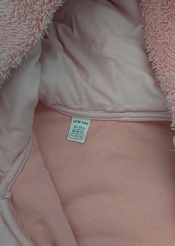 Kız Bebek Pembe Kapüşonlu Peluş Tulumu - Görsel 6