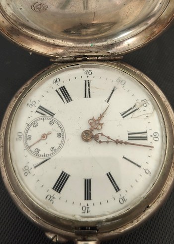 Beyaz Vintage Cep Saati 45 İşaretli