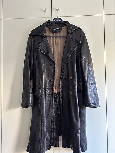 Vintage deri trenckot