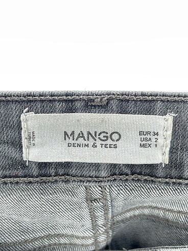 34 Beden gri Renk Mango Jean / Kot %70 İndirimli.