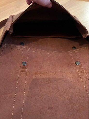 Beden kahverengi Renk Semender leather mini lawbag (tablet, evrak cantasi)