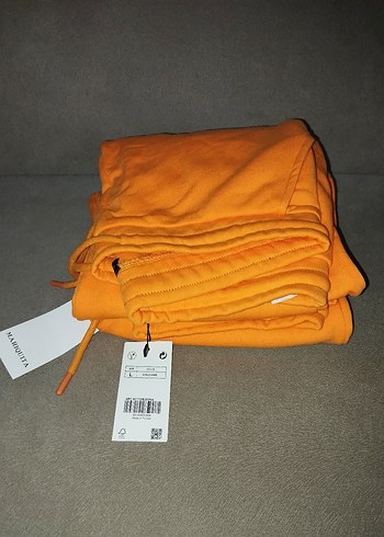 Turuncu Rahat Kesim Kadın Eşofman Altı - Görsel 3