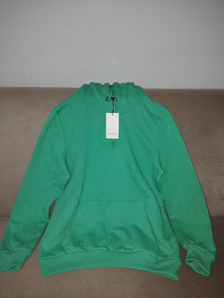 Kadın Yeşil Kapüşonlu Sweatshirt - Görsel 2