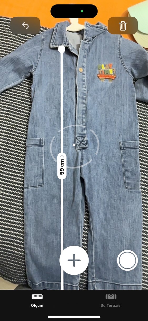 Erkek Çocuk Mavi Kot Tulum Nakışlı - Görsel 3