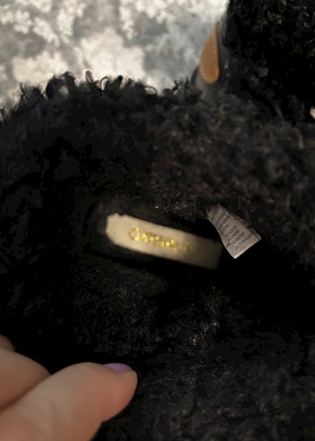 Siyah Süet Tüylü Kadın Dolgu Topuk Bot - Görsel 4