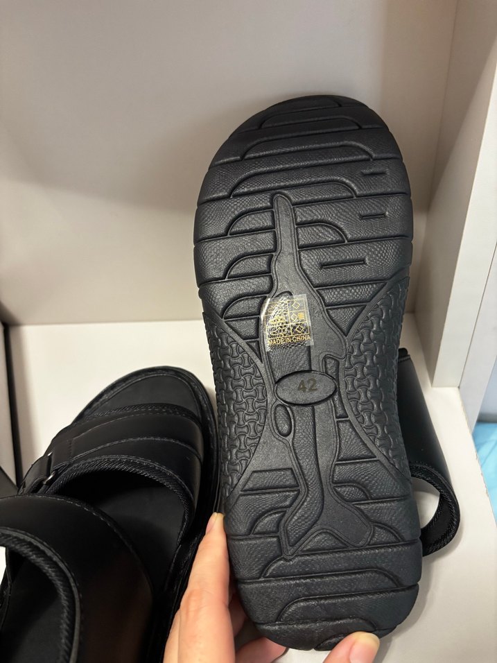 Erkek Siyah Tokalı Kauçuk Sandalet - Görsel 4