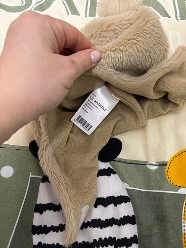 3-6 Ay, 17 cm Beden camel Renk Ayıcık figürlü erkek bebek bere