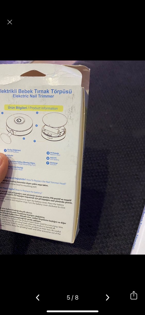 Elektrikli Bebek Tırnak Törpüsü Turkuaz - Görsel 3