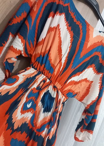 Renkli Batik Desenli Bohem Hamile Tunik - Görsel 3