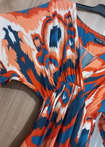 Renkli Batik Desenli Bohem Hamile Tunik - Görsel 2