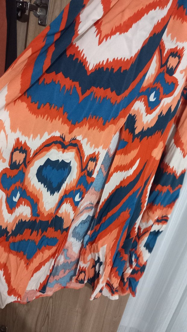 Renkli Batik Desenli Bohem Hamile Tunik - Görsel 4