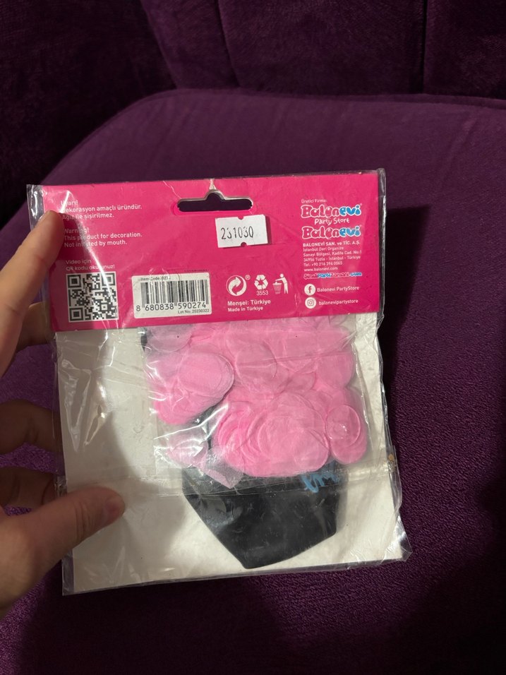 Siyah Cinsiyet Belirleme Balonu 45cm - Görsel 2