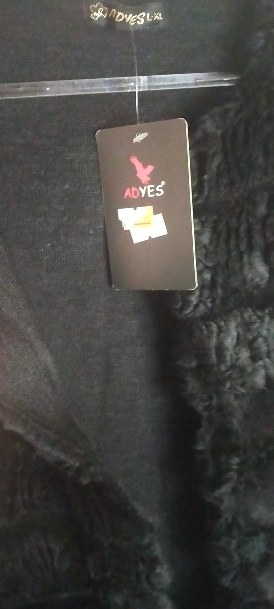 Kadın Siyah Uzun Kürklü Peluş yelek - Görsel 4