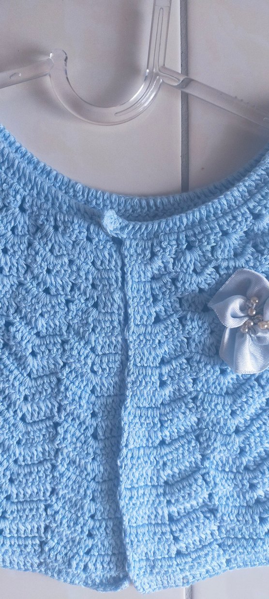 Kız Çocuk bolero el örgüsü - Görsel 4