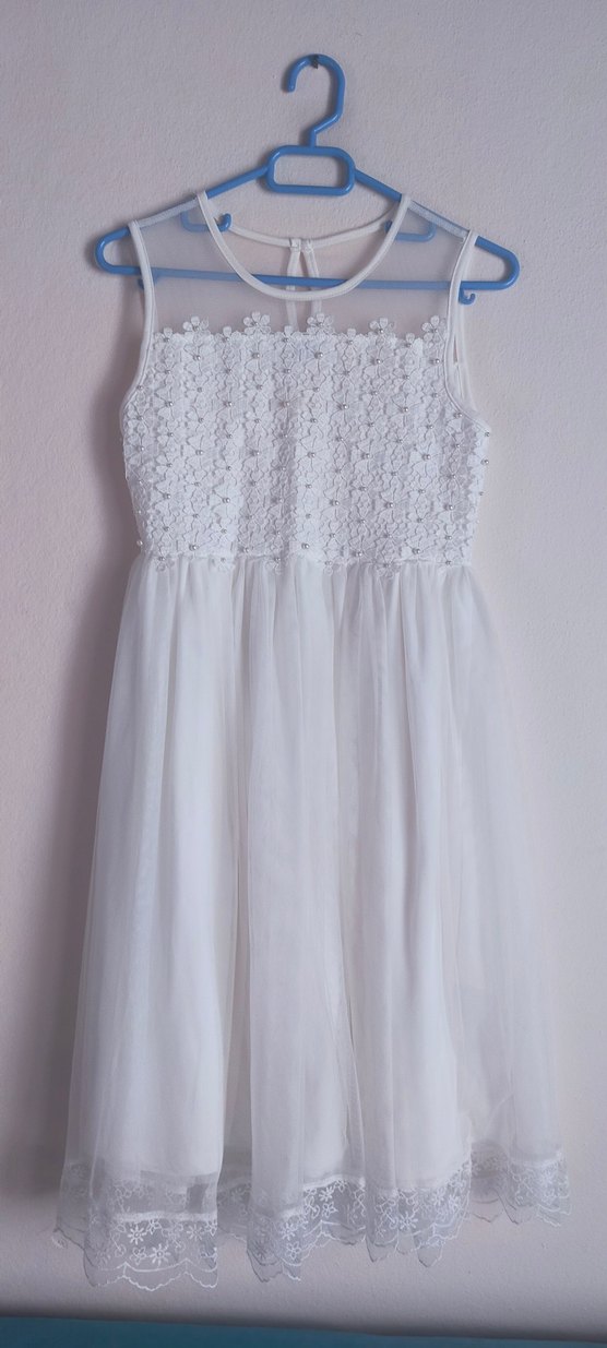 Kız çocuk abiye incili gelinlik 23 Nisan elbise Lcw - Görsel 2