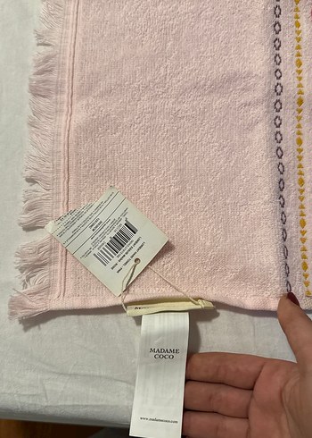 Madame Coco Nakışlı Pastel Renkli Havlu Seti - Görsel 2