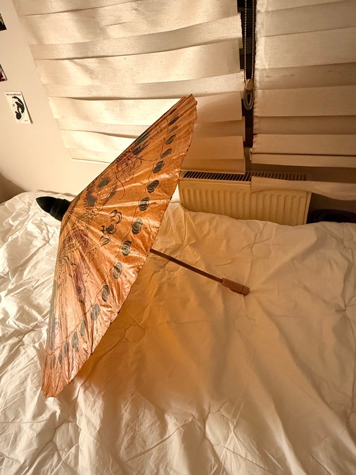 El Yapımı Tayland Kağıt Dekoratif Şemsiye - Görsel 3