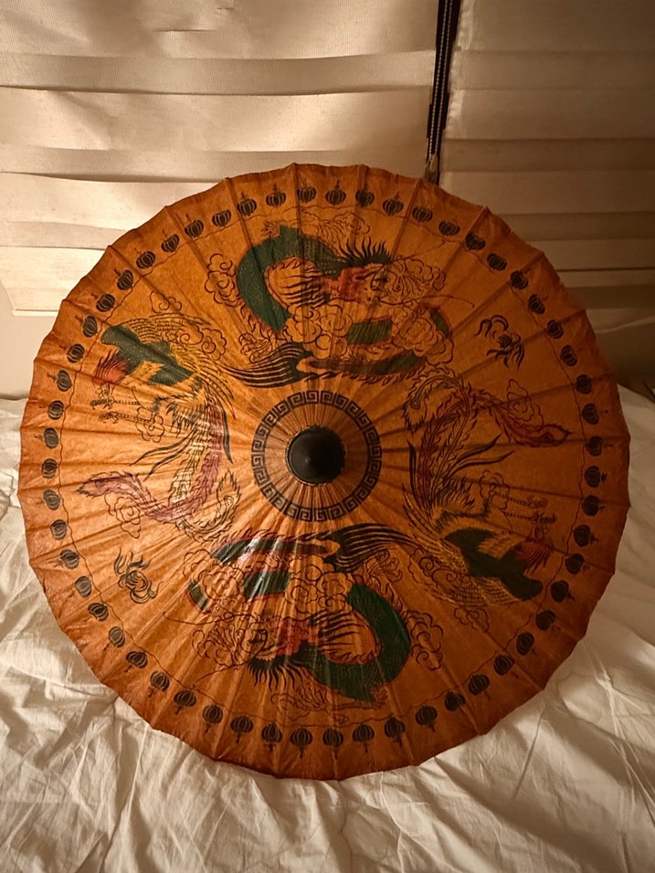 El Yapımı Tayland Kağıt Dekoratif Şemsiye - Görsel 4