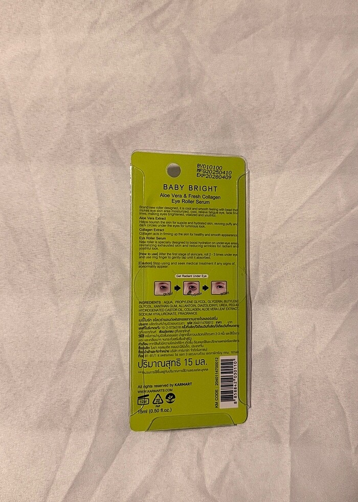 Baby Bright Aloe Vera & Fresh Collagen Eye Roller Serum ? 15 ml - Görsel 2