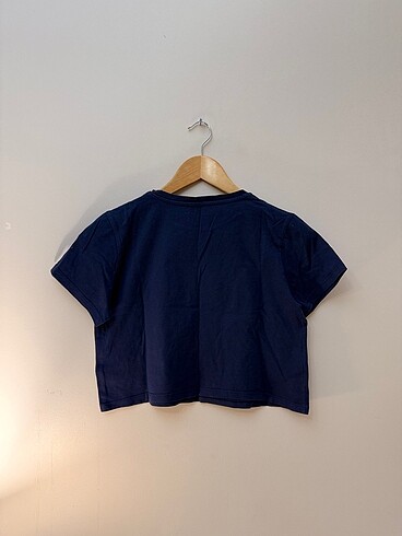 m Beden Lacivert Basic Crop