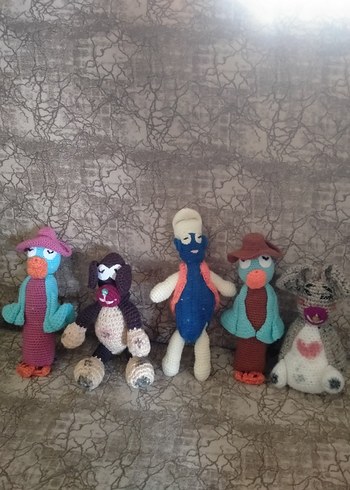 Renkli El Yapımı Peluş Oyuncak Seti