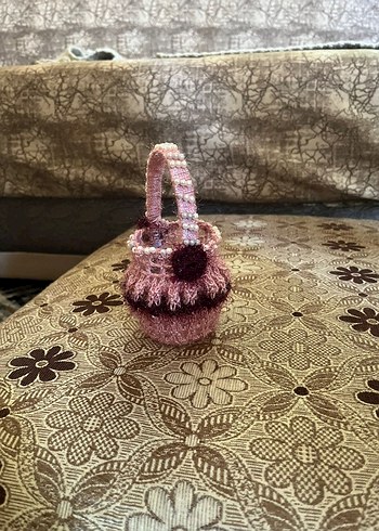 Bohem Tarzı El Örgüsü Mini Sepet