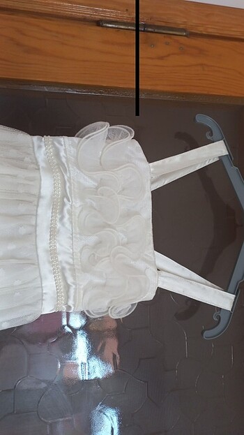 7 Yaş Beden beyaz Renk Kiz cocuk abiye gelinlik özel günlere kullanılacak elbise