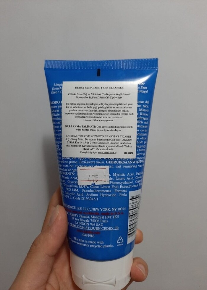 Kiehl's ultra facial oil-free clean ser krem 150ml - Görsel 2