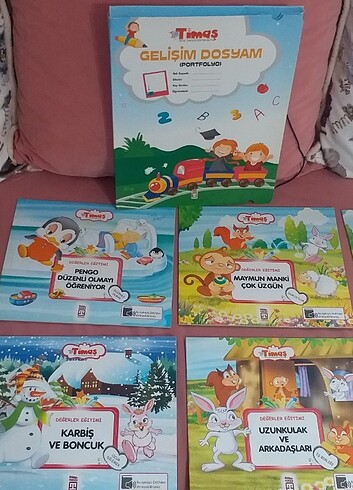 timaş okul öncesi eğitim seti kitapları. kullanilmiş.